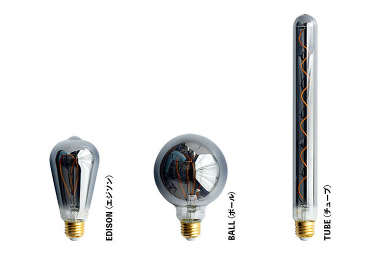 LED電球 CURVE ブラックメッキ シリーズ【E26】4W|シリーズ詳細