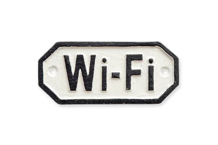 アイアンサインプレート Wi-Fi|商品例(ホワイト)
