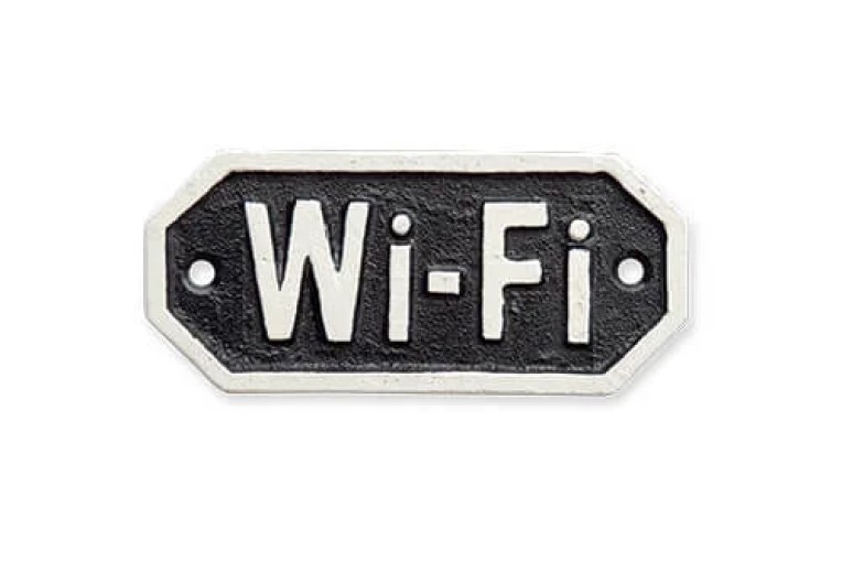 アイアンサインプレート Wi-Fi|商品例(ブラック)