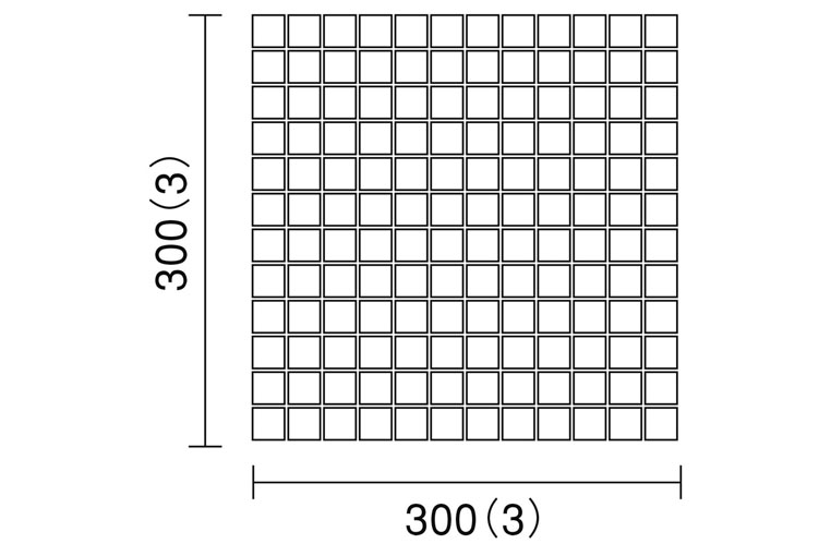 磁器質タイル SERIE BIANCA セリエビアンカ [22角/47角]|22角_シートサイズ