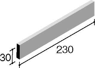 せっ器質タイル Bokkuru Border ボックルボーダー [230×30角]