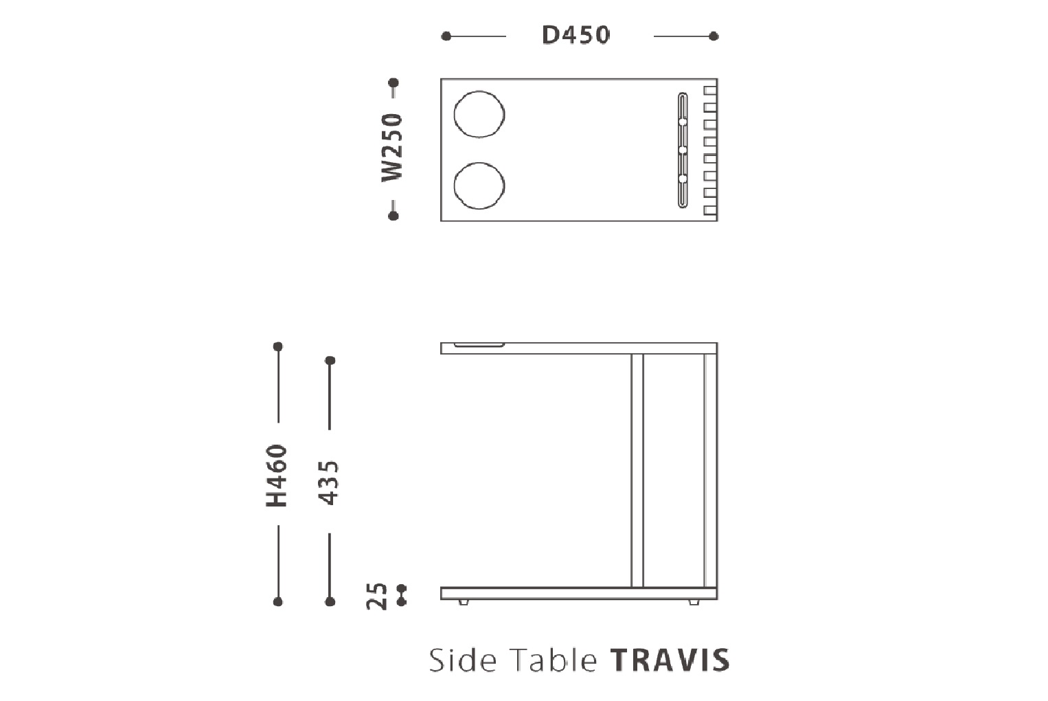 サイドテーブル TRAVIS トラヴィス