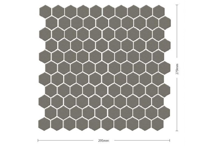 磁器質モザイクタイル SORMUS ソルムス [六角形]|サイズ詳細