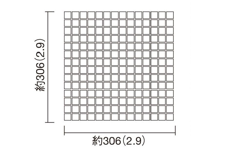 磁器質モザイクタイル SASYA サシャ [20角]|サイズ詳細