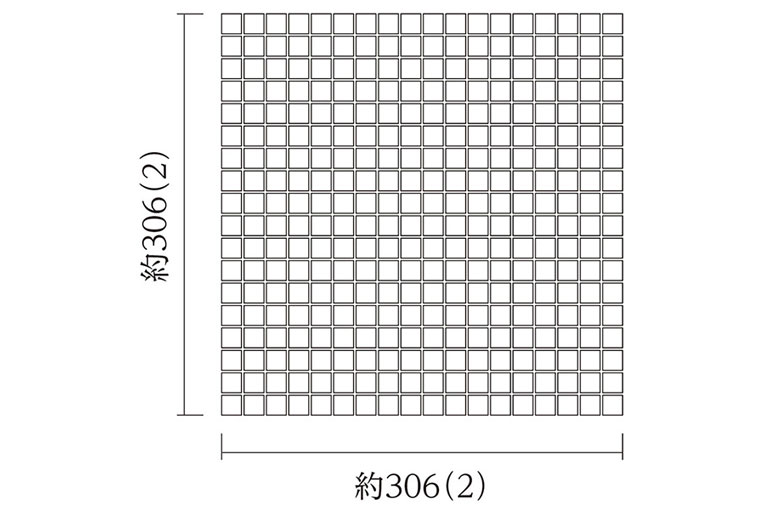 磁器質モザイクタイル PAVE パヴェ [15角]|サイズ詳細