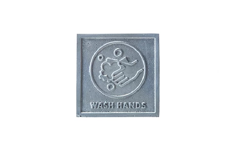 アルミサインプレート WASH HANDS