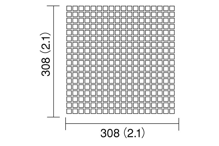 磁器質モザイクタイル COSMION コスミオン [15角]|サイズ詳細