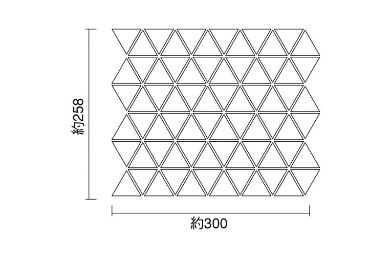 磁器質モザイクタイル CLOISONNE クロザネイ [三角形]|サイズ詳細