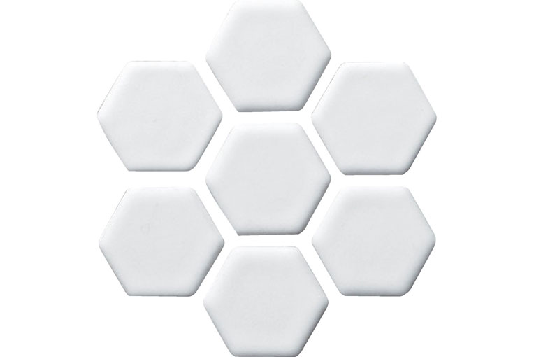 磁器質モザイクタイル COLMENA コルメナ [六角]|カラー：10(白マット)