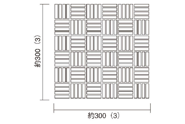 磁器質モザイクタイル SALMA サルマ [47×9.5角]|サイズ詳細_ボックス貼り