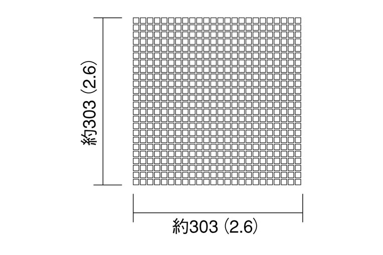 せっ器質モザイクタイル KREUZ クロイツ [10角]|サイズ詳細