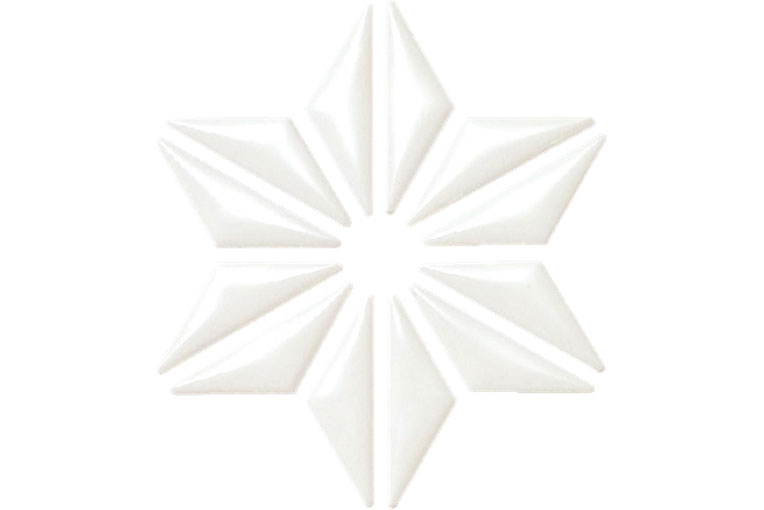 磁器質モザイクタイル ASANOHA 麻の葉 [三角形]｜タイル｜室内床タイル