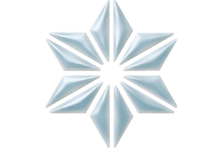磁器質モザイクタイル ASANOHA 麻の葉 [三角形]｜タイル｜室内床タイル