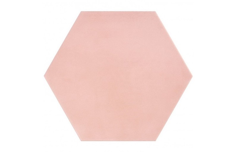 磁器質タイル ヘキサート無地 [六角形]|ピンク