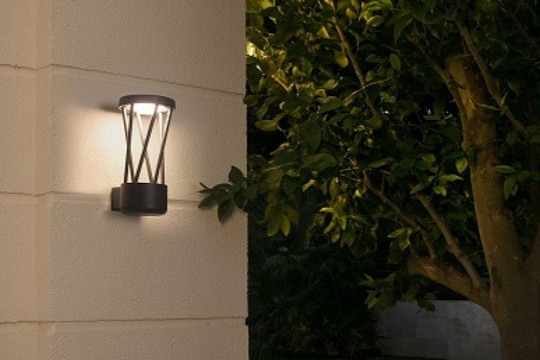 ポーチライト FARO TWIST LED Dark grey wall lamp