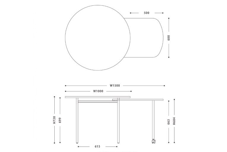 ダイニングテーブル KAPELL カペル|サイズ詳細