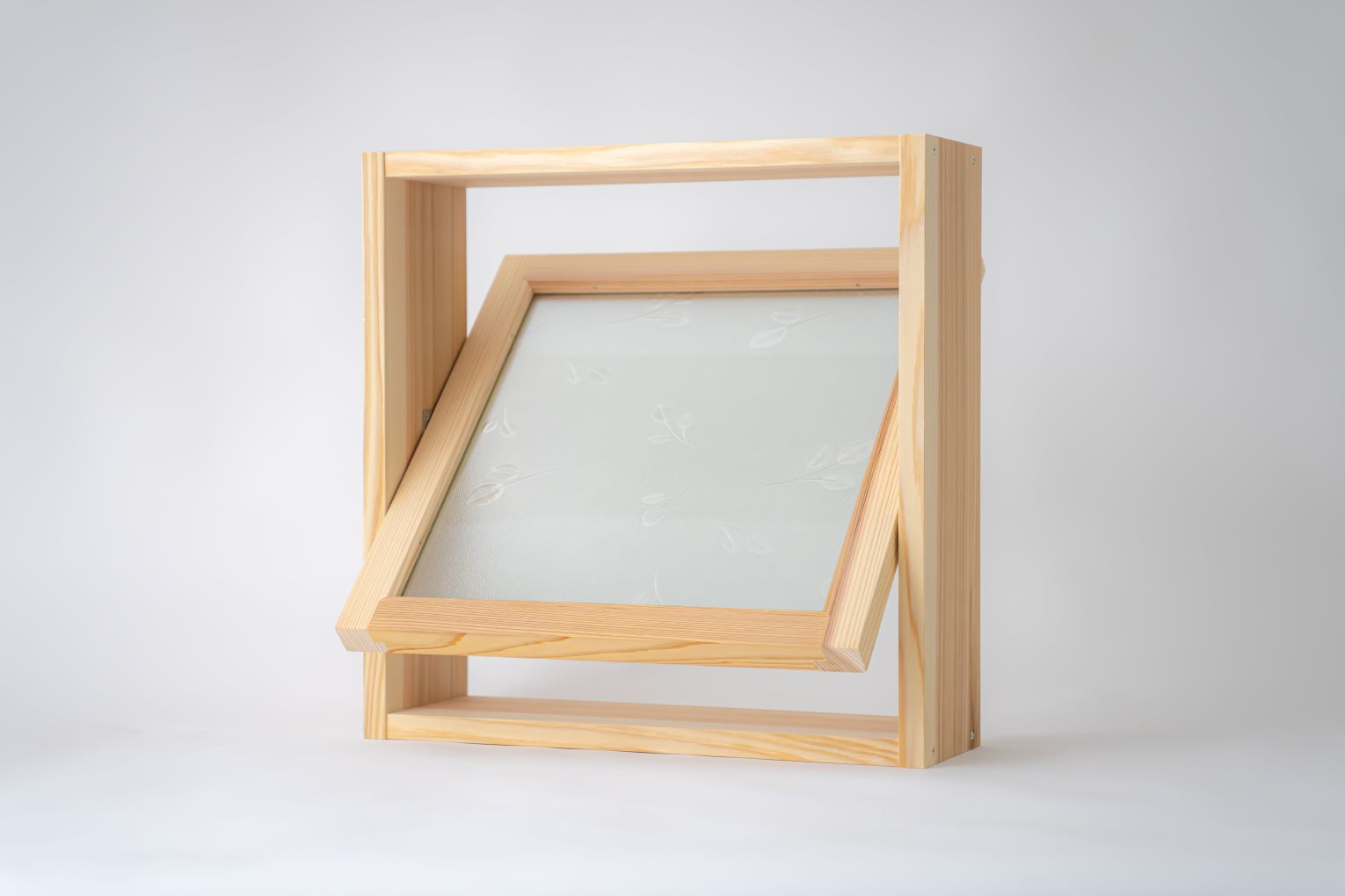 木製室内窓 マドリノ 横軸回転窓(正方形)  392×392mm