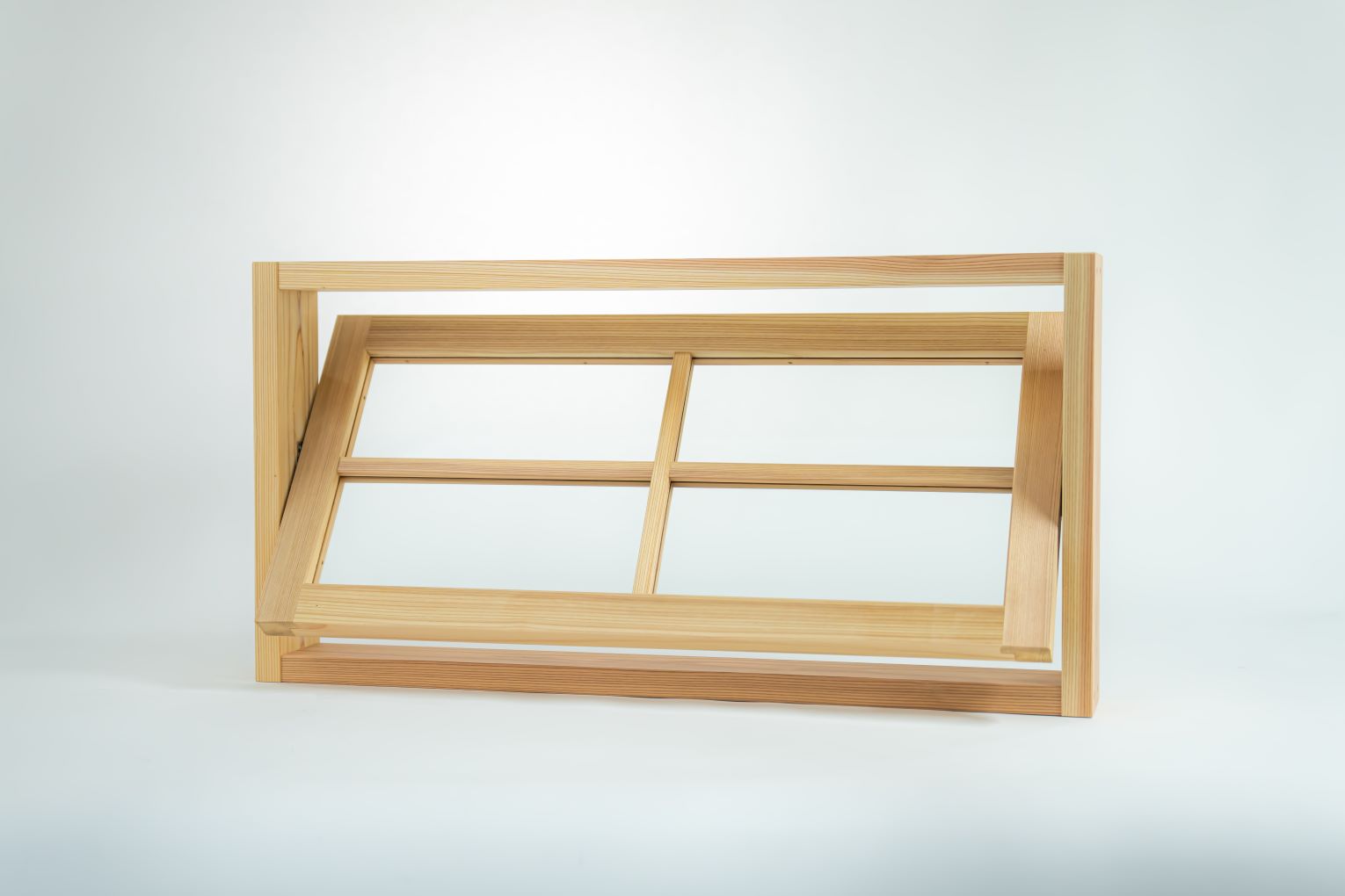 木製室内窓 マドリノ 横軸回転窓(長方形) 770×392mm|※格子はオプションです