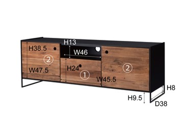 TVボード WE-890|サイズ詳細