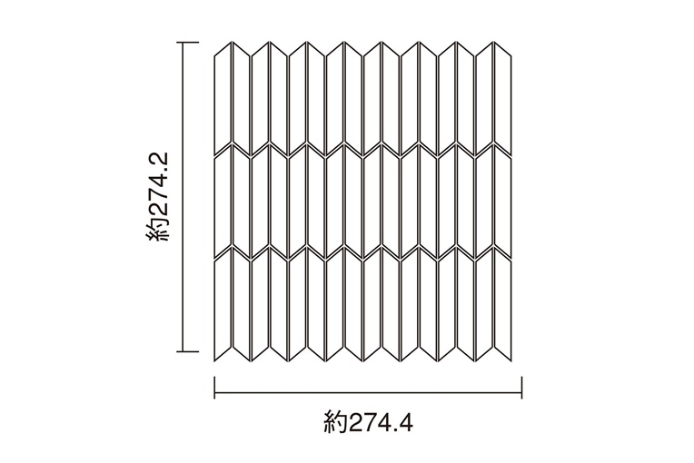 磁器質モザイクタイル SHEBU シェブ [平行四辺形]|サイズ