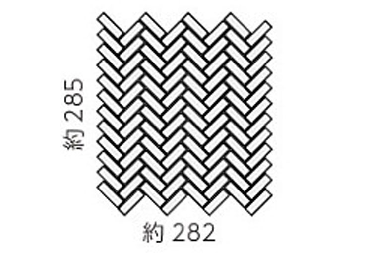 磁器質モザイクタイル Savor セイバー [47.5×15角]|サイズ_ヤハズ貼り