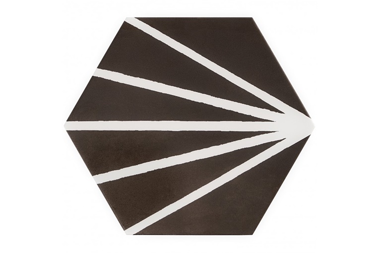 磁器質タイル ヘキサート 柄 [六角形]|カラー5
